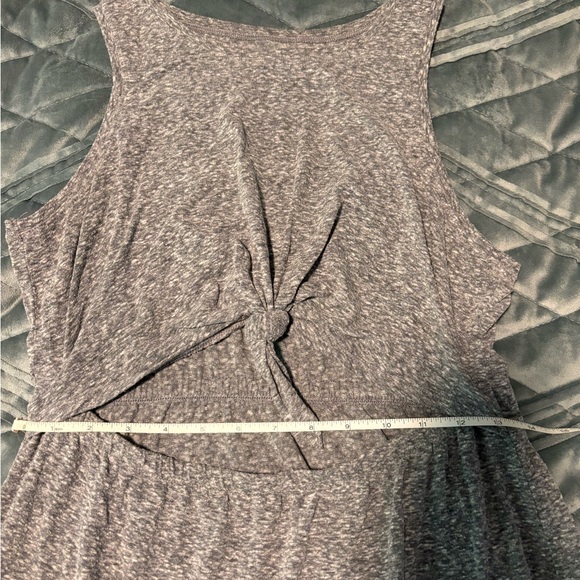 Aerie cut-out front knot dress, marle grey, size medium - Picture 6 of 11